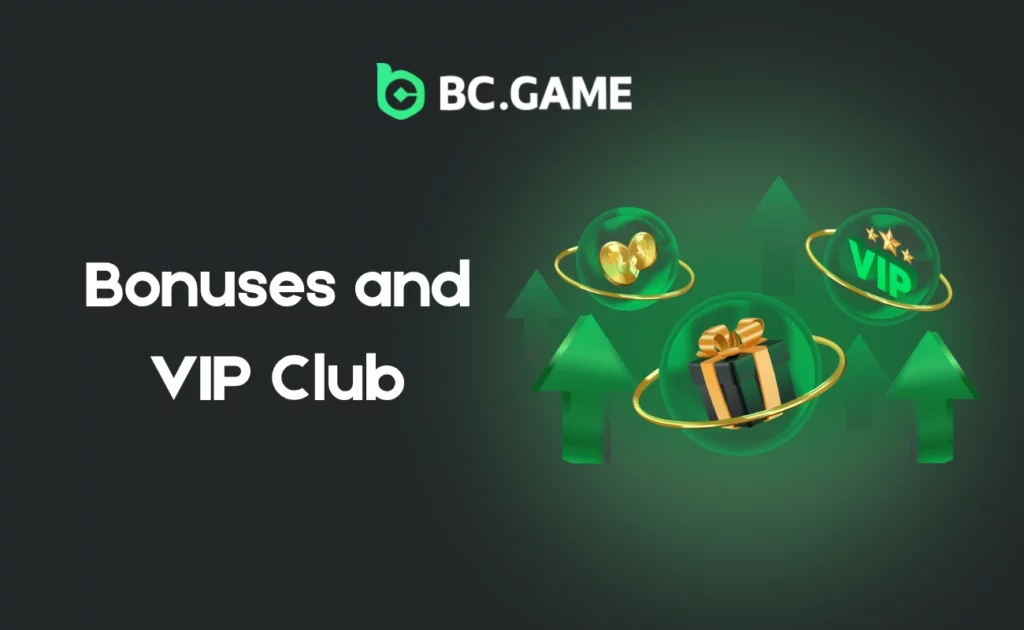 Bonuses and VIP Club at BCGame.AI